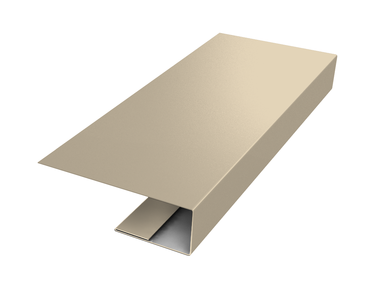 J-Профиль 12мм 0,45 PE с пленкой RAL 1015 светлая слоновая кость (3м)