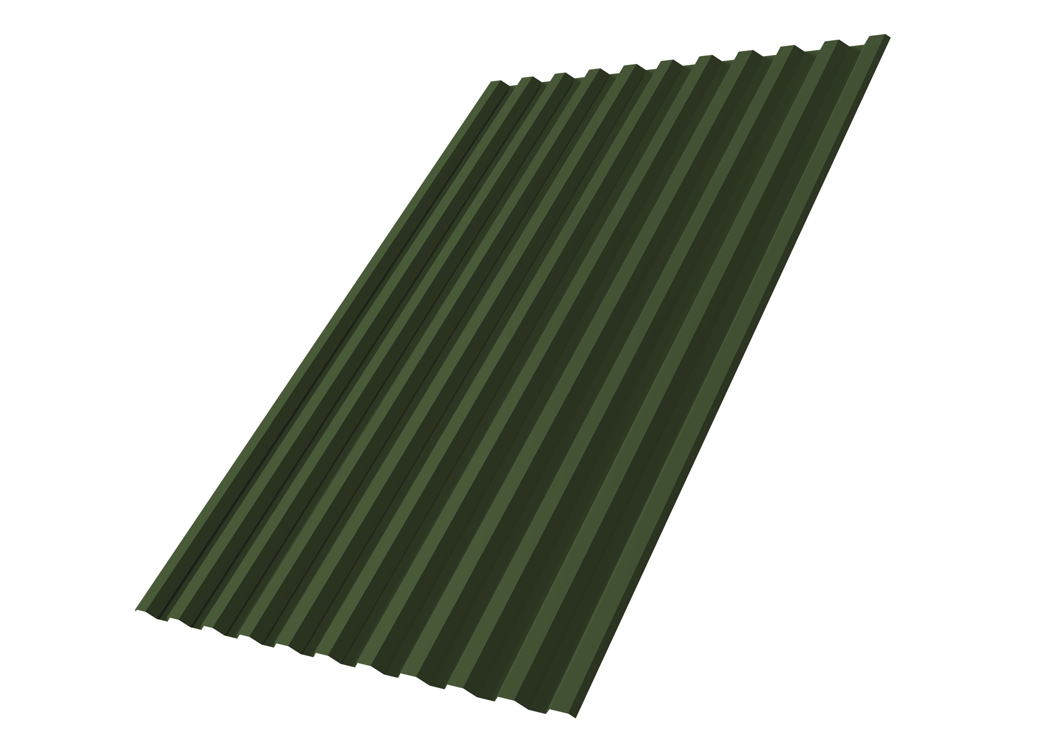 Профнастил С21R Grand Line 0,5 Satin Matt TX RAL 6020 хромовая зелень