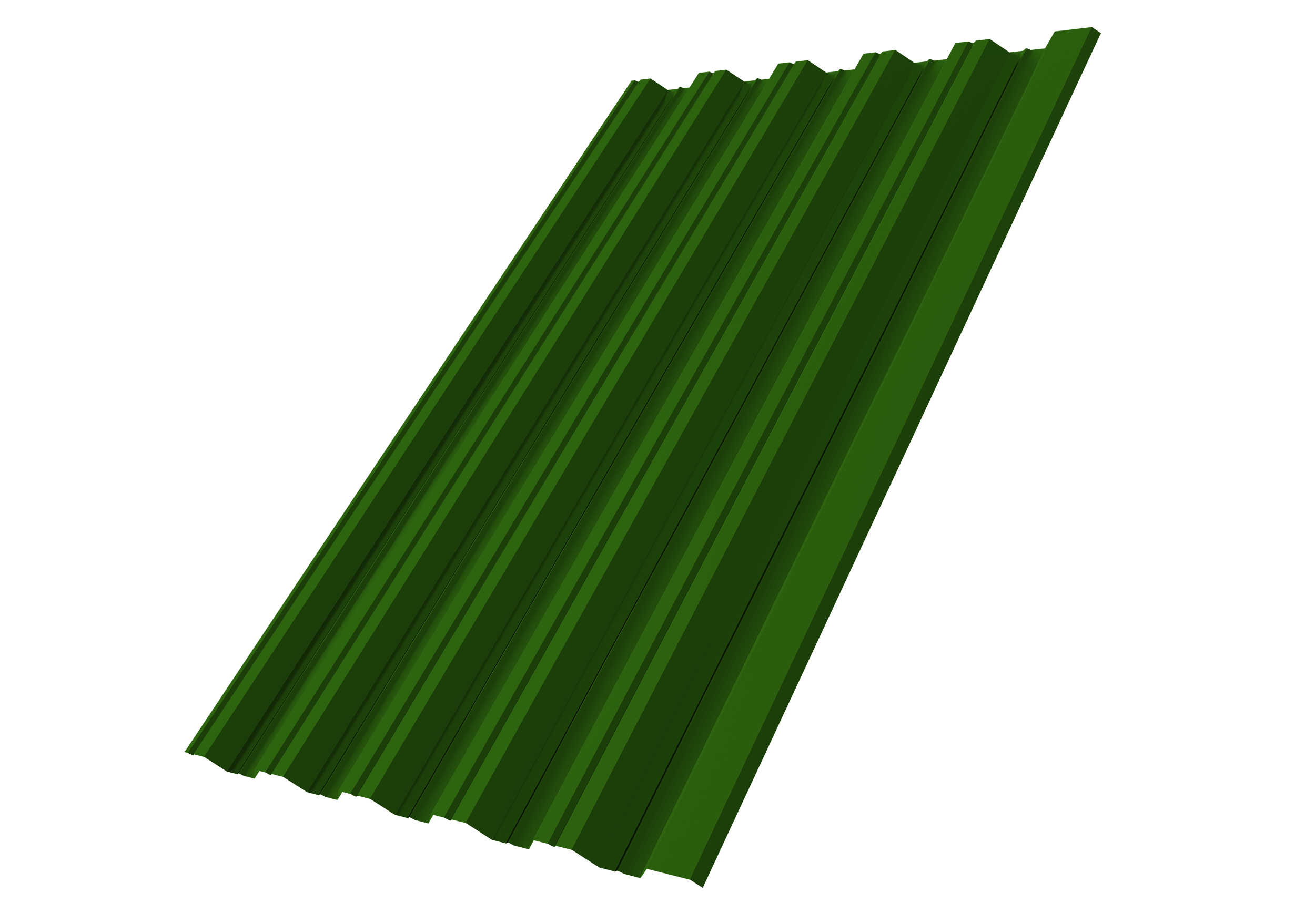 Профнастил НС35R Grand Line 0,45 PE RAL 6002 лиственно-зеленый