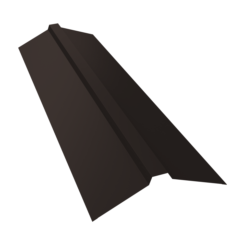 Планка конька прямоугольного 115х30х115 0,45 Drap TR RR 32 темно-коричневый (2м)