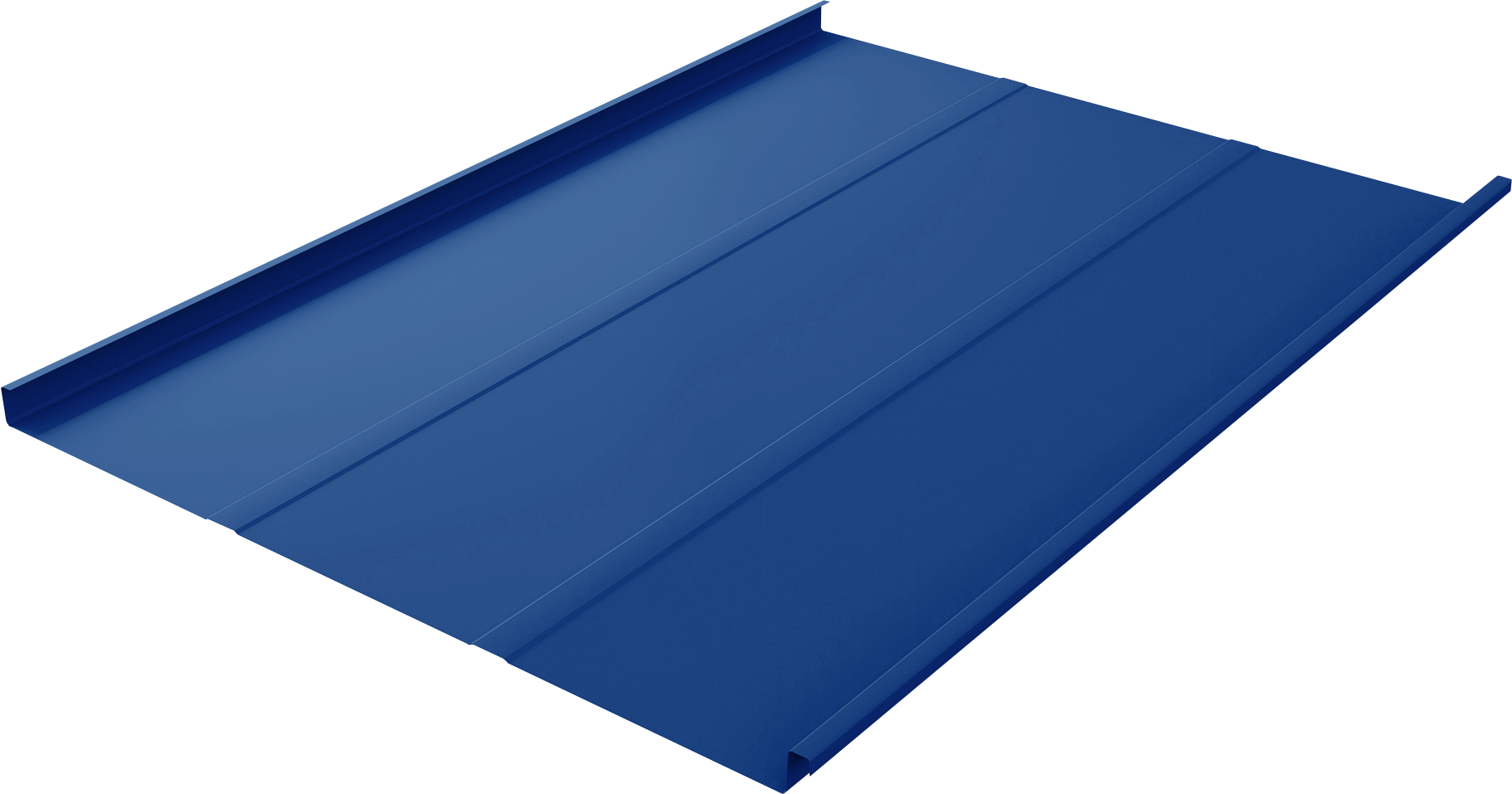 Фальц двойной стоячий Line Grand Line 0,7 PE с пленкой на замках RAL 5005 сигнальный синий