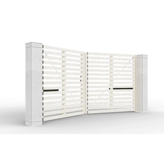 Автоматические распашные ворота Prestige 4 на 2 метра с приводом AM-3000KIT цвета слоновой кости