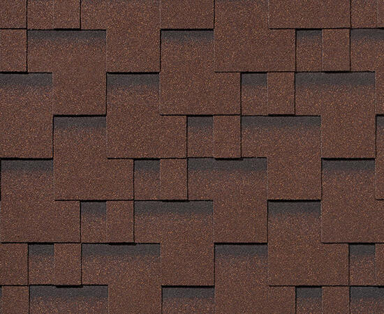 Черепица гибкая RoofShield Премиум Модерн коричневый с оттенением