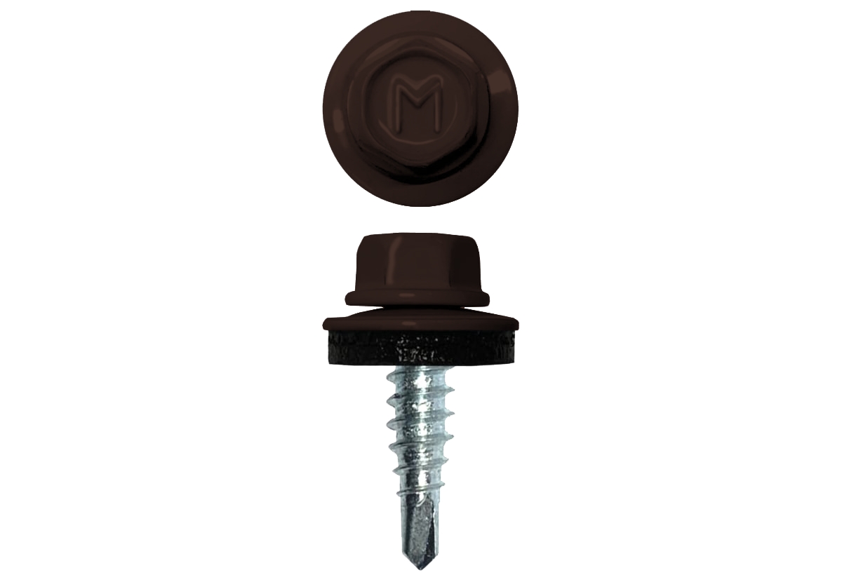 Саморез по металлу Daxmer 4,8х19 RAL 8017 (5000) сверло №2