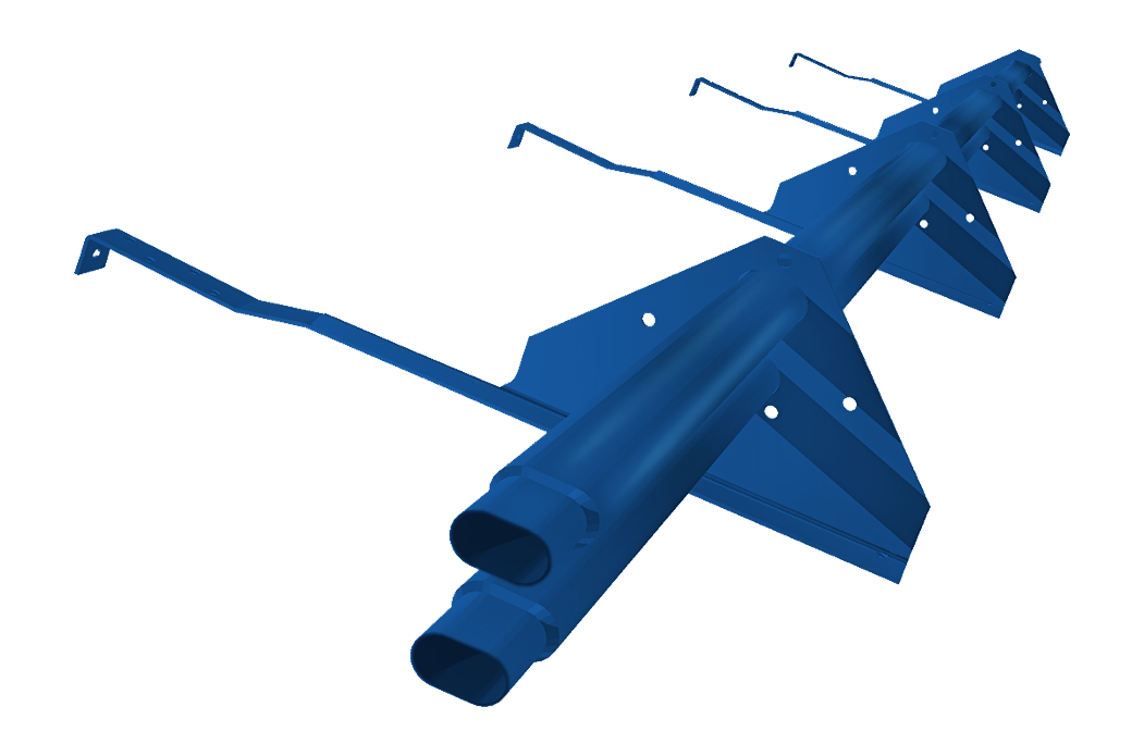 Снегозадержатель трубчатый для керамической/натуральной черепицы RAL 5005 3м (профиль до 50мм)