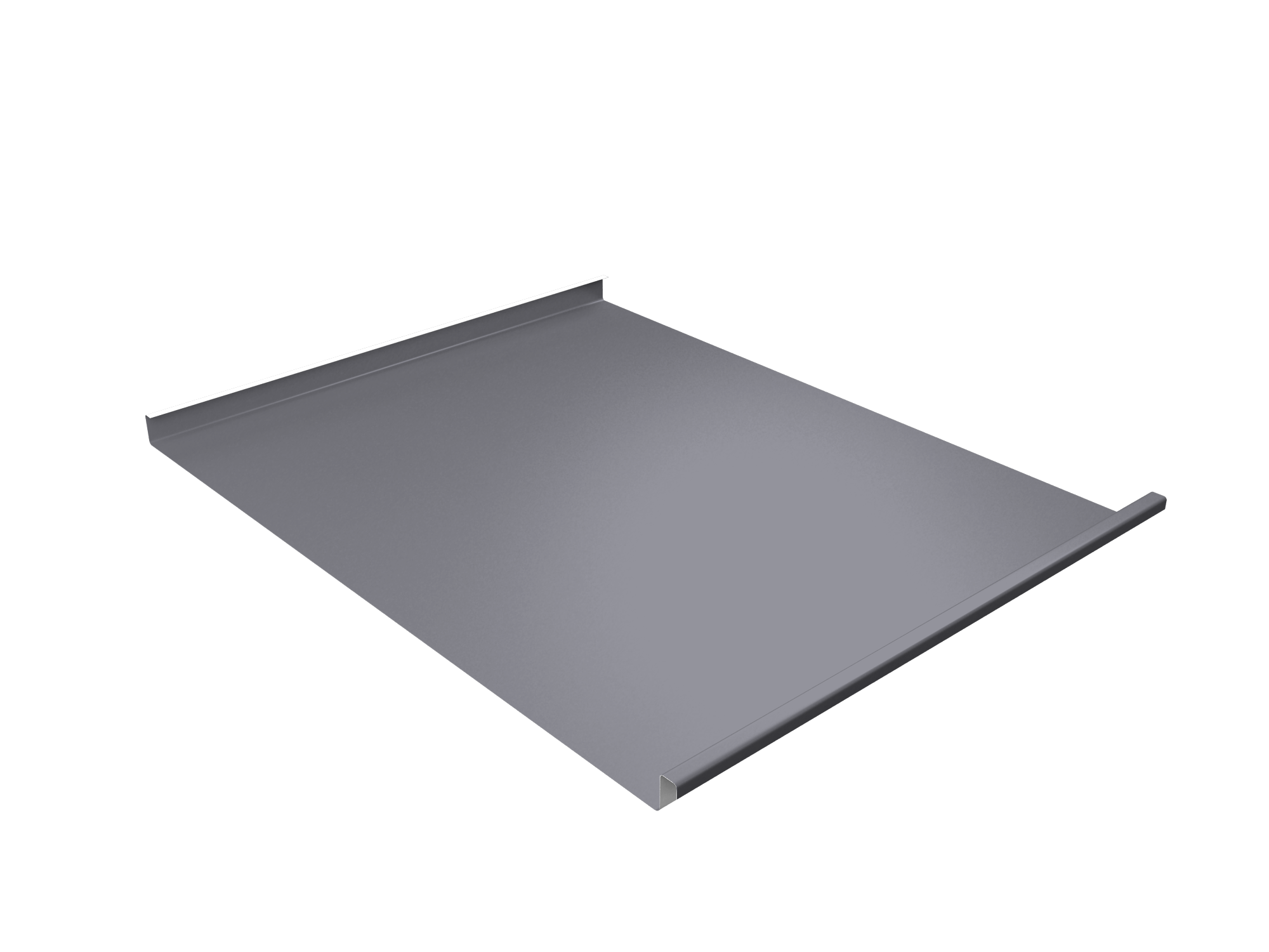 Фальц двойной стоячий Grand Line 0,45 PE с пленкой на замках RAL 7004 сигнальный серый