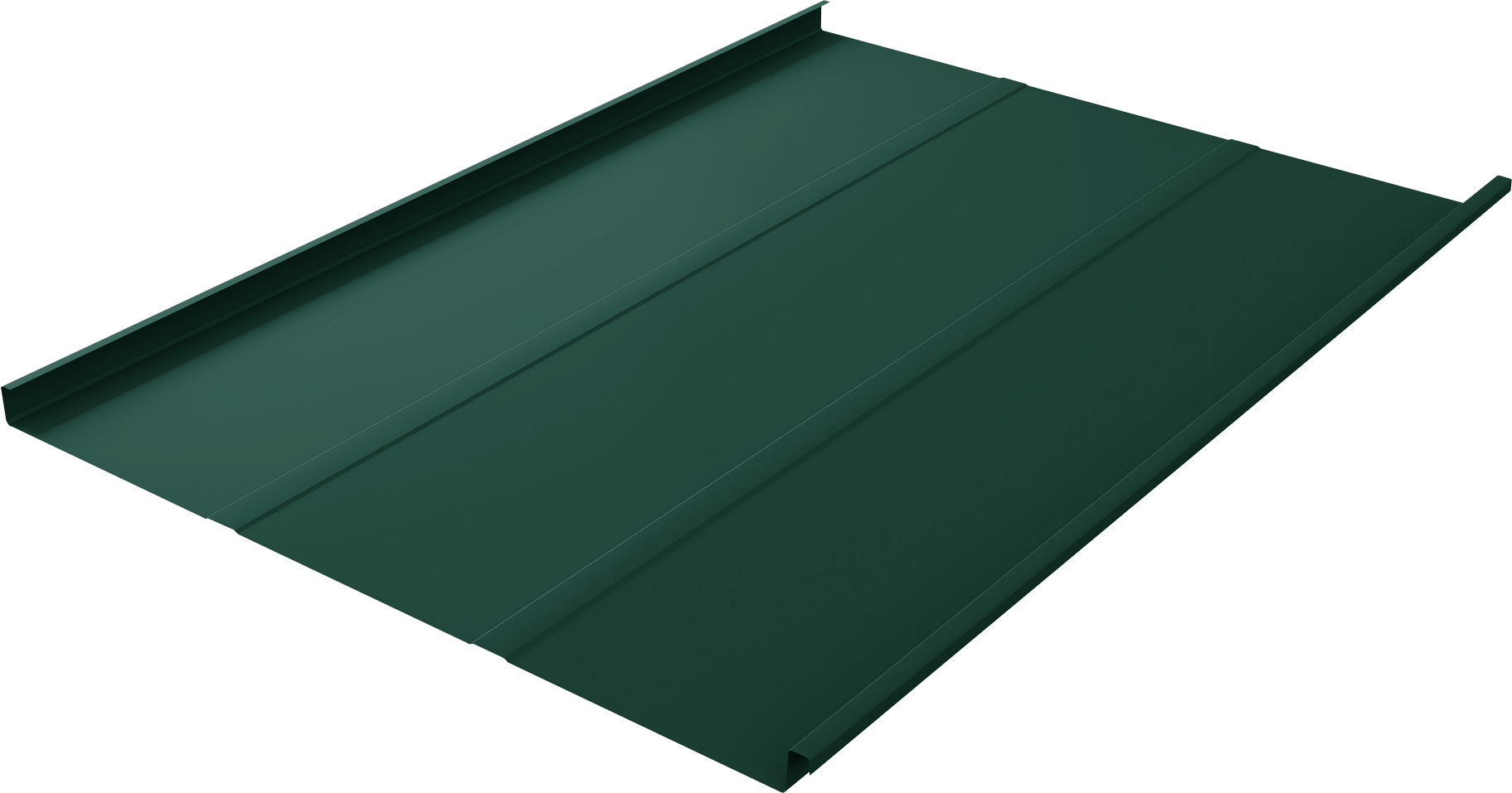 Фальц двойной стоячий Line Grand Line 0,7 PE с пленкой на замках RAL 6005 зеленый мох