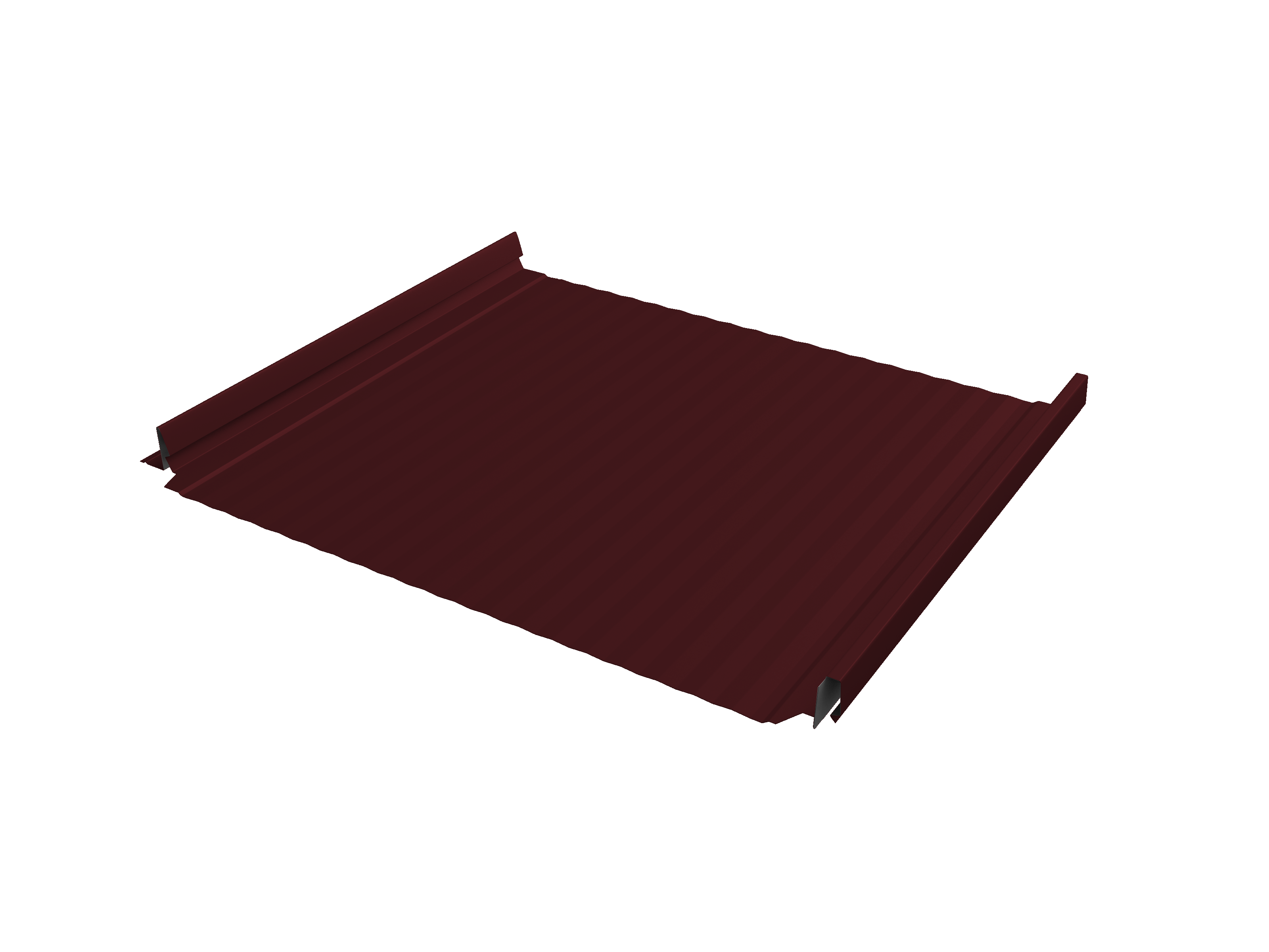 Кликфальц Pro Gofr Grand Line 0,45 Drap ST с пленкой на замках RAL 3005 красное вино