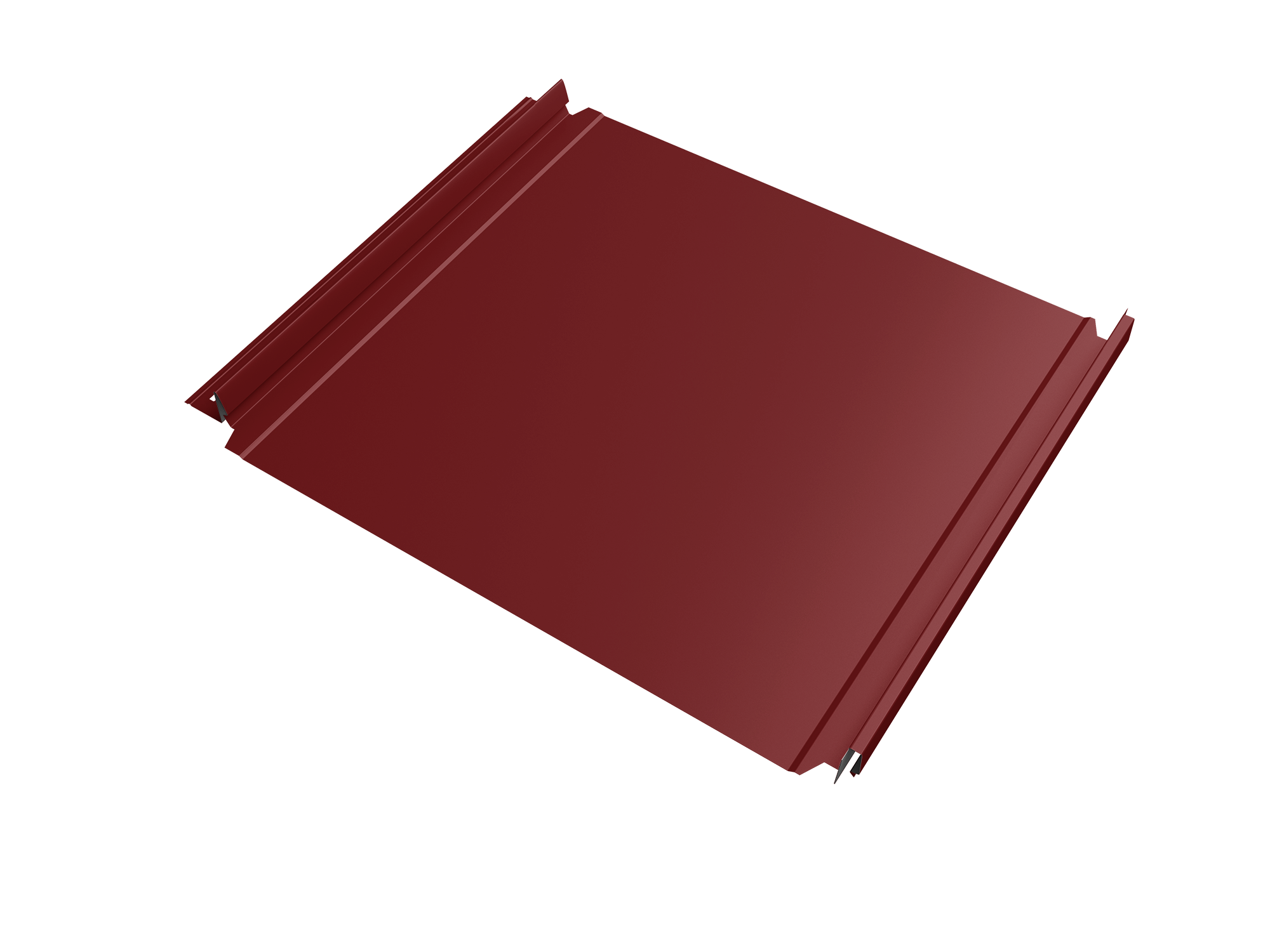 Кликфальц Double Pro Grand Line 0,45 PE с пленкой на замках RAL 3011 коричнево-красный