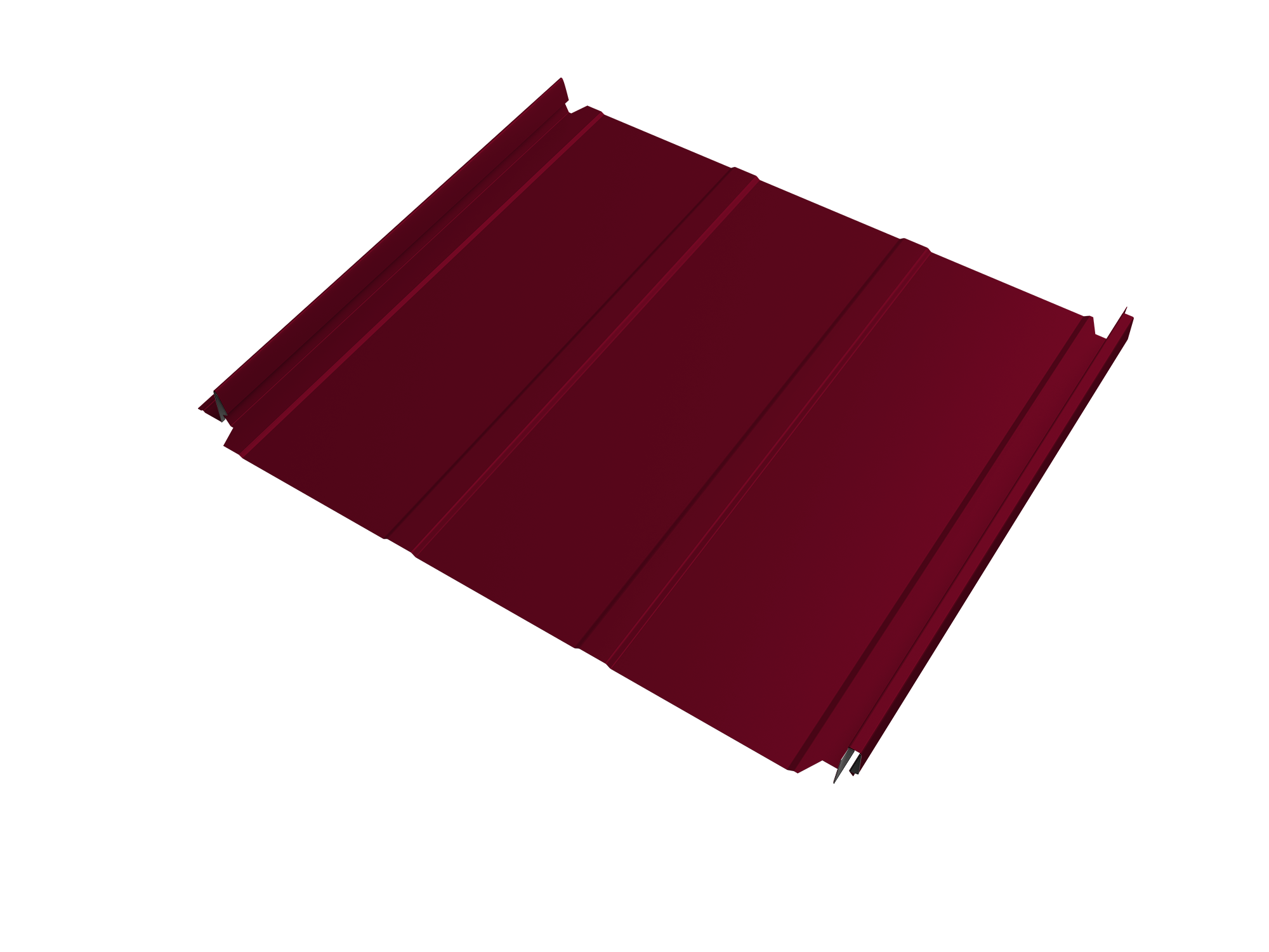 Кликфальц Double Pro Line Grand Line 0,45 PE с пленкой на замках RAL 3003 рубиново-красный