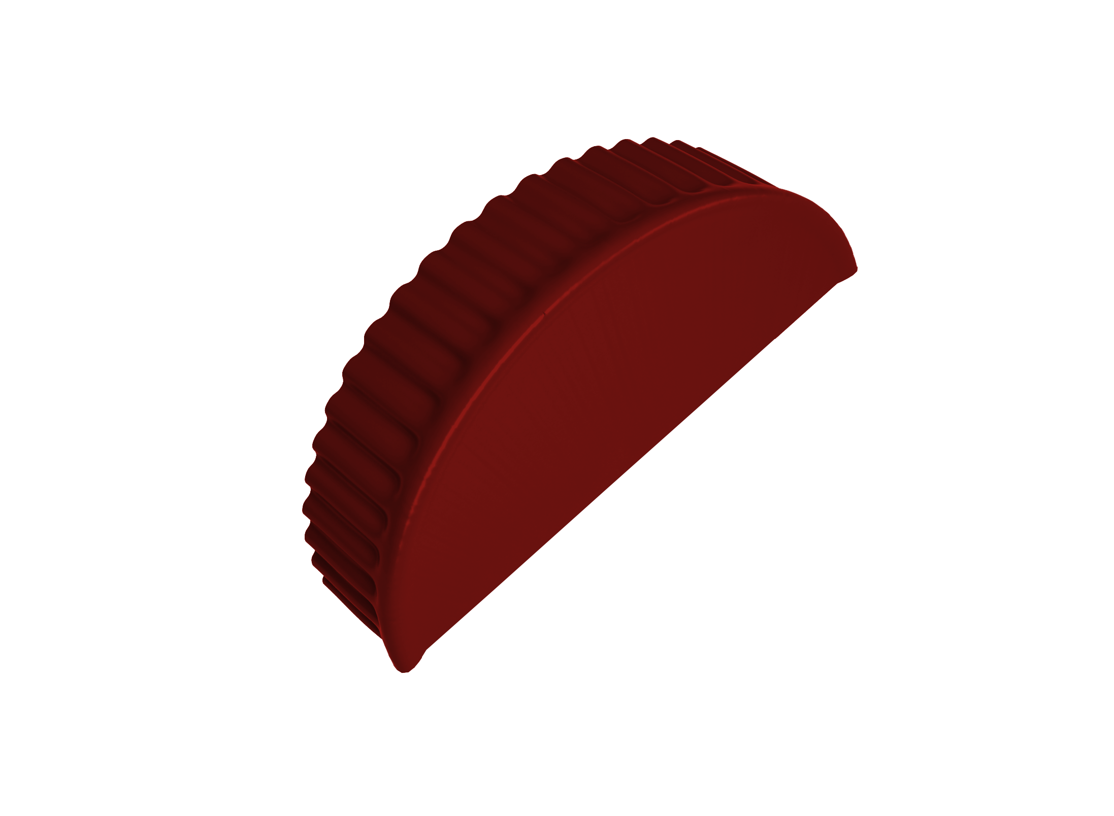 Заглушка малая торцевая 0,45 PE RAL 3011 коричнево-красный