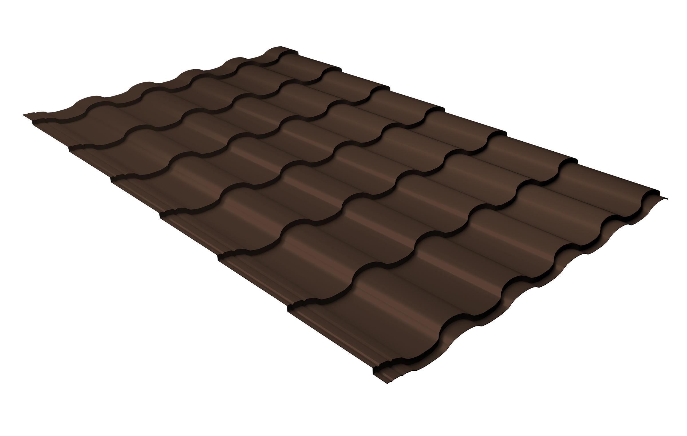 Профиль волновой "Кредо" ("Kredo") 0,5 PE RAL 8017 шоколад