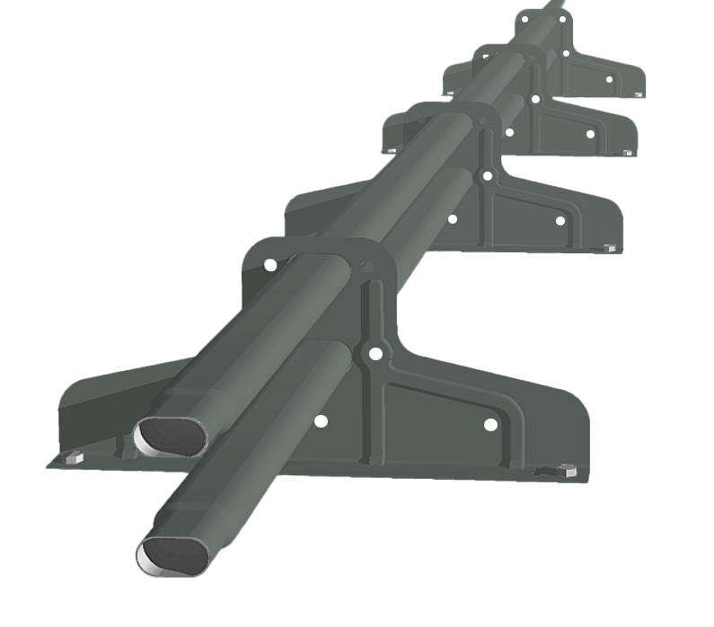 Снегозадержатель Стандарт Т4 d 40х20 RAL 7005 (3м)
