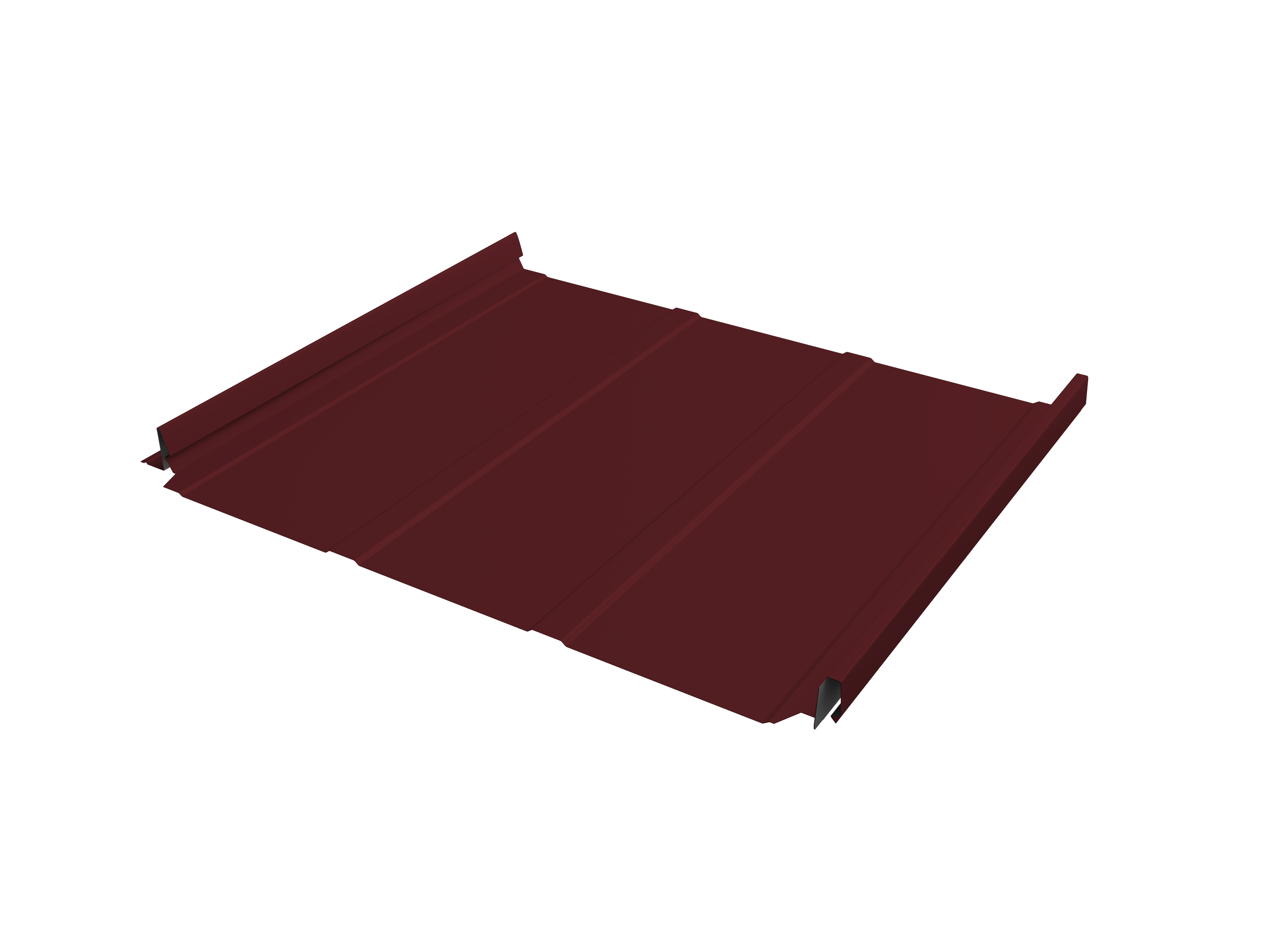 Кликфальц Pro Line Grand Line 0,5 Satin с пленкой на замках RAL 3005 красное вино