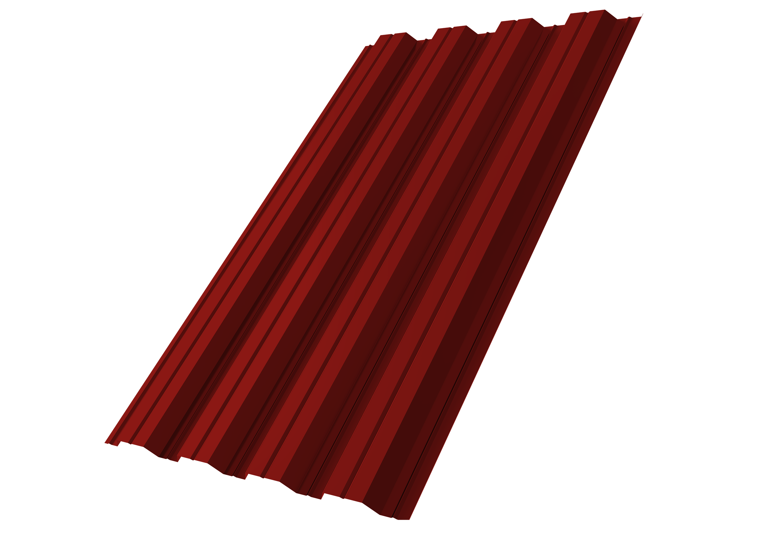 Профнастил НС44A Grand Line 0,7 PE RAL 3011 коричнево-красный