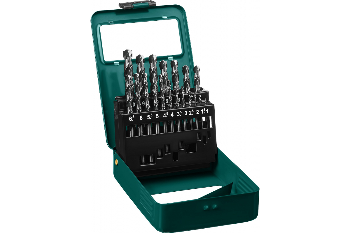 Набор сверл по металлу Kraftool HSS-G сталь М2(S6-5-2), 19шт (1-10мм) (29651-H19)