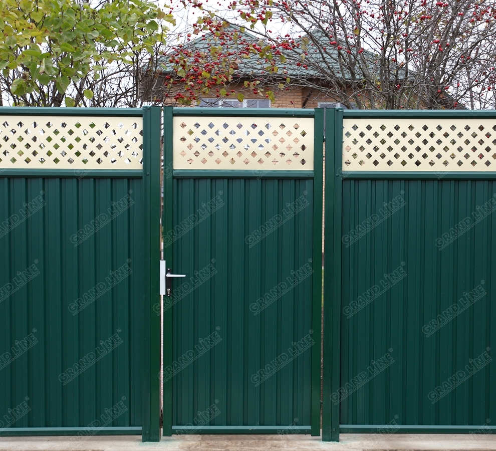 Калитка Estet Plus 2,0х1 RAL 6005/1014