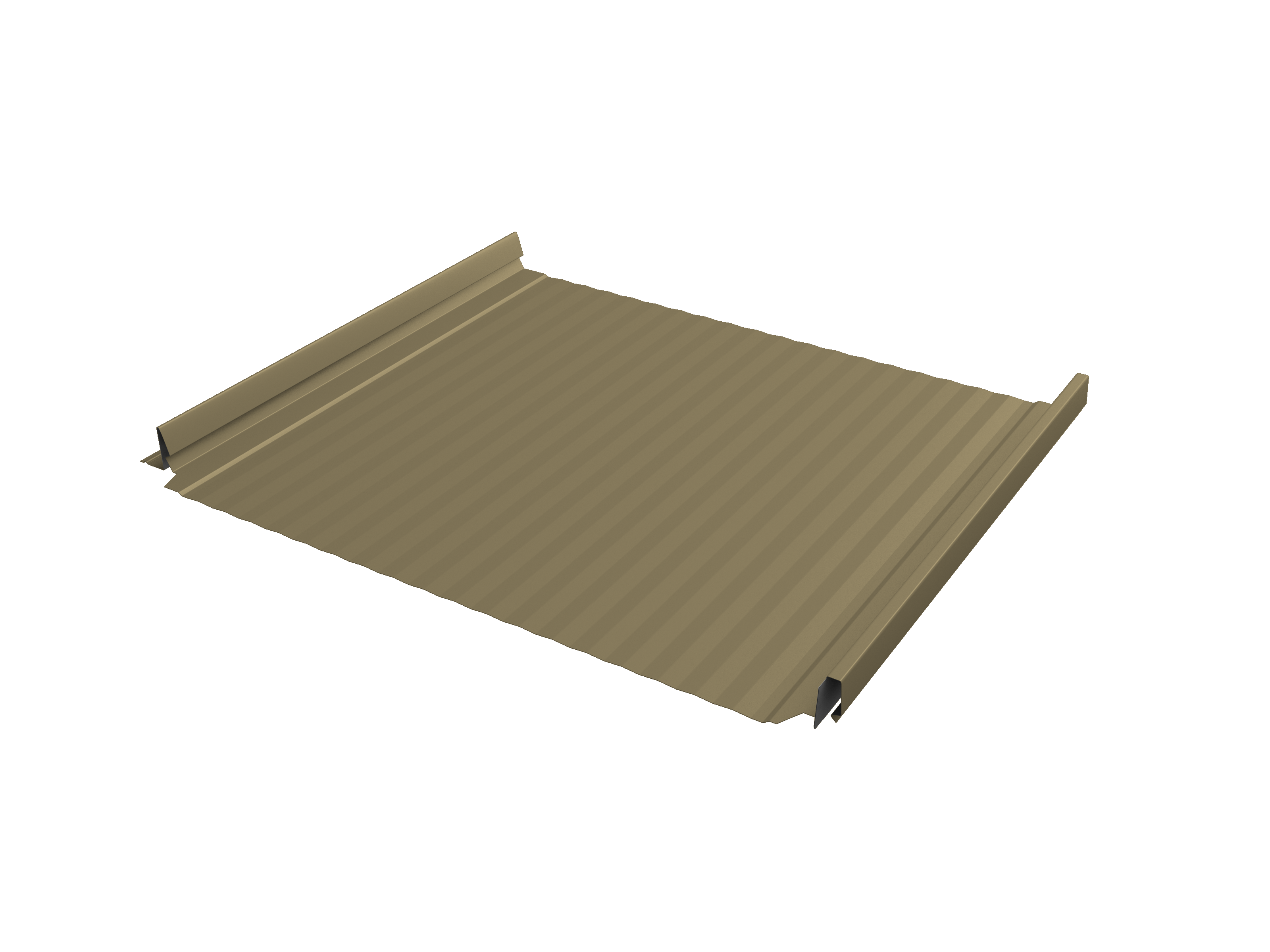 Кликфальц Pro Gofr Grand Line 0,45 PE с пленкой на замках RAL 1014 слоновая кость