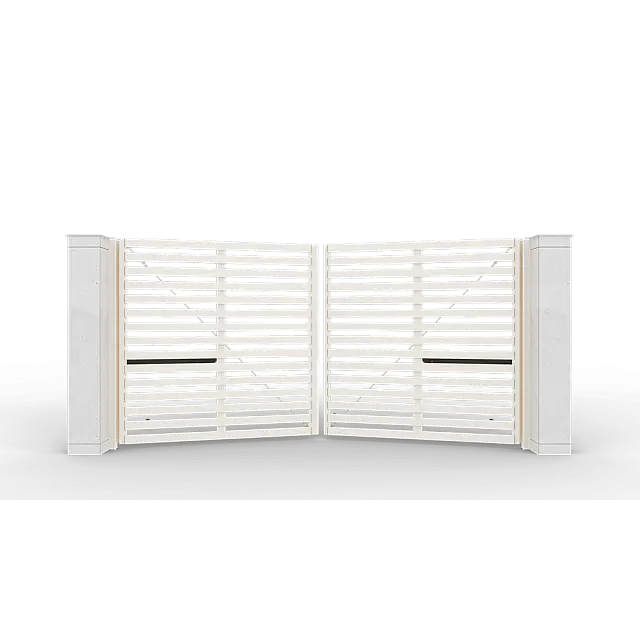 Автоматические распашные ворота Prestige 4 на 2 метра с приводом AM-3000KIT цвета слоновой кости