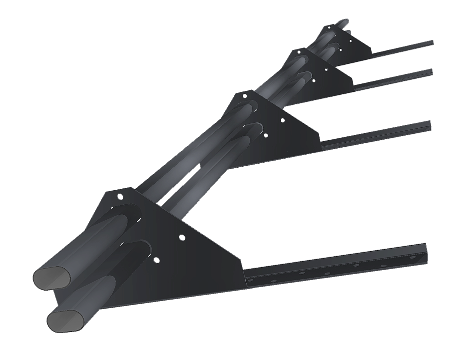 Снегозадержатель трубчатый на сендвич-панель/профнастил RAL 7024 3м