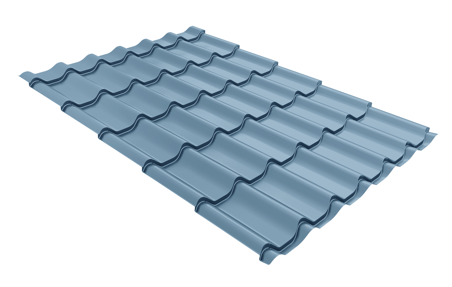 Профиль волновой "Модерн" ("Modern") 0,45 Drap TX RAL 5024 пастельно-синий