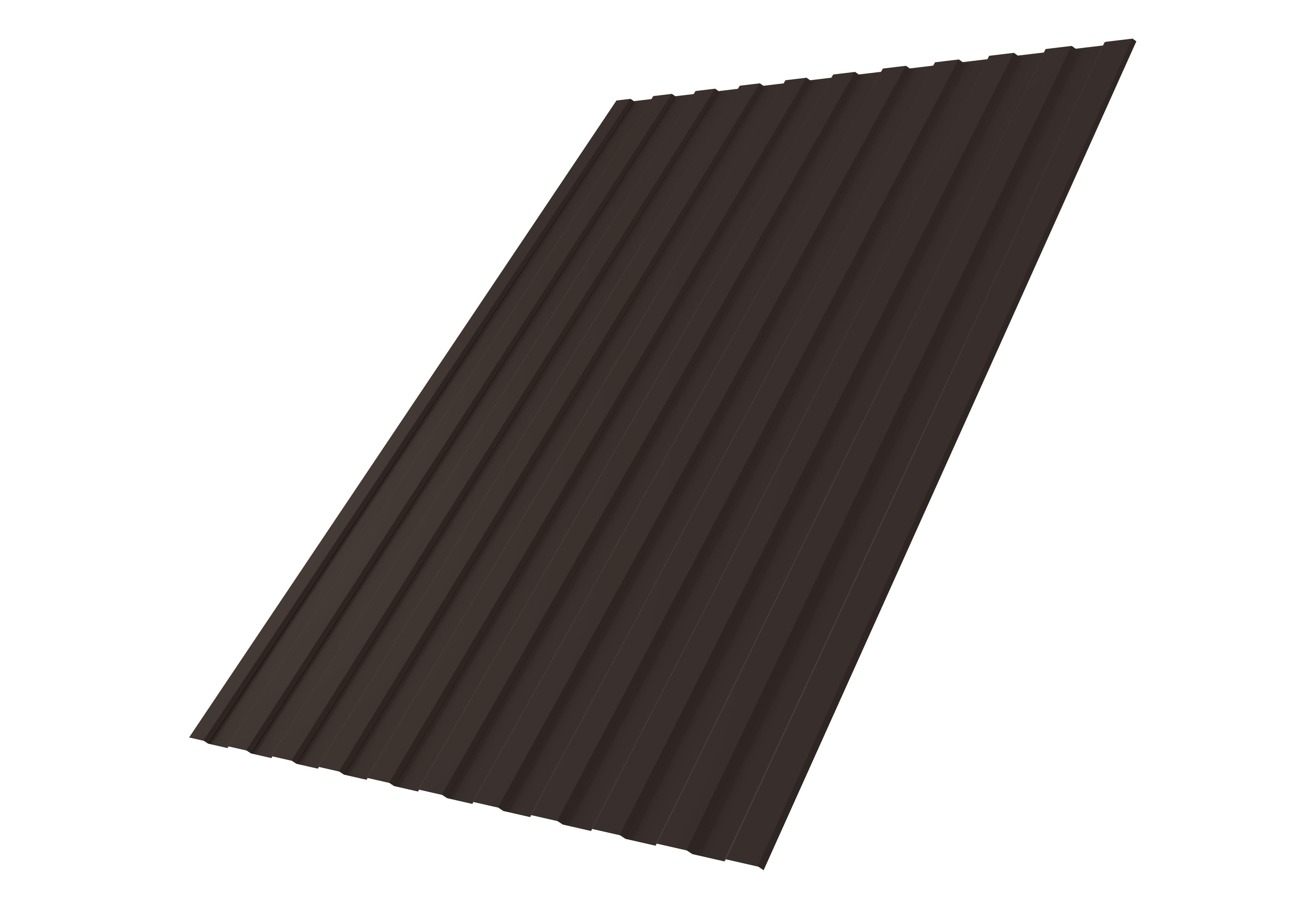 Профнастил С8A v01 Grand Line 0,5 Velur X RR 32 темно-коричневый