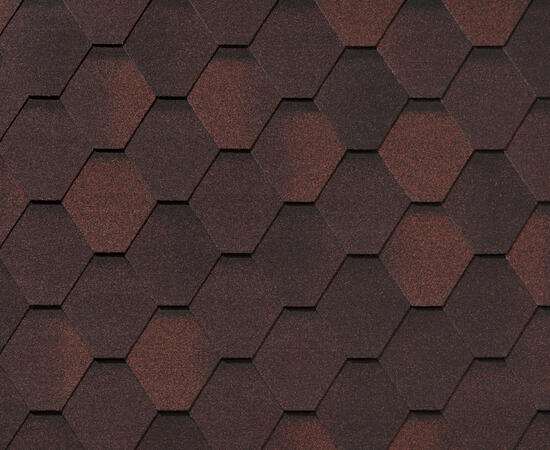 Черепица гибкая RoofShield Премиум Стандарт гранатовый отлив