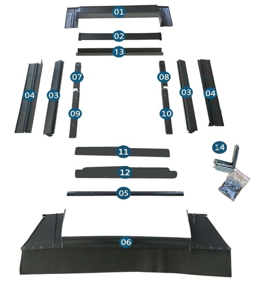Оклад FAKRO AHRD Z для профилированных кровельных материалов с высотой профиля до 10 см A6 78х118