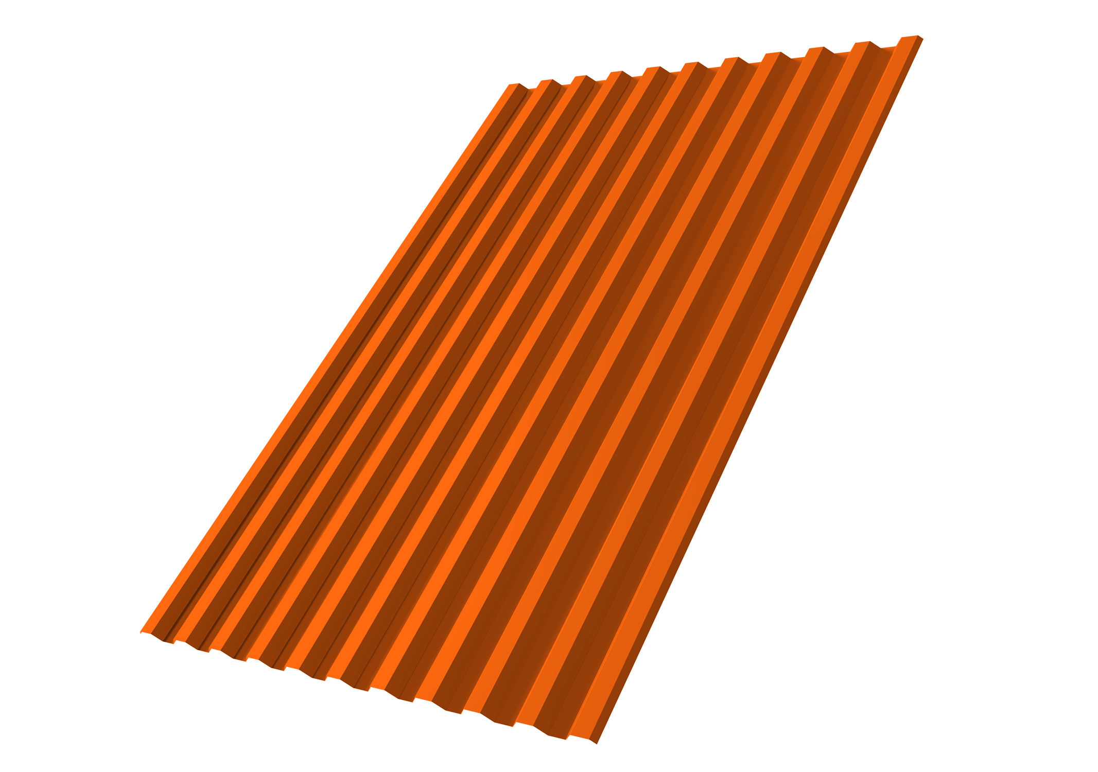 Профнастил С21R Grand Line 0,45 PE с пленкой RAL 2004 оранжевый