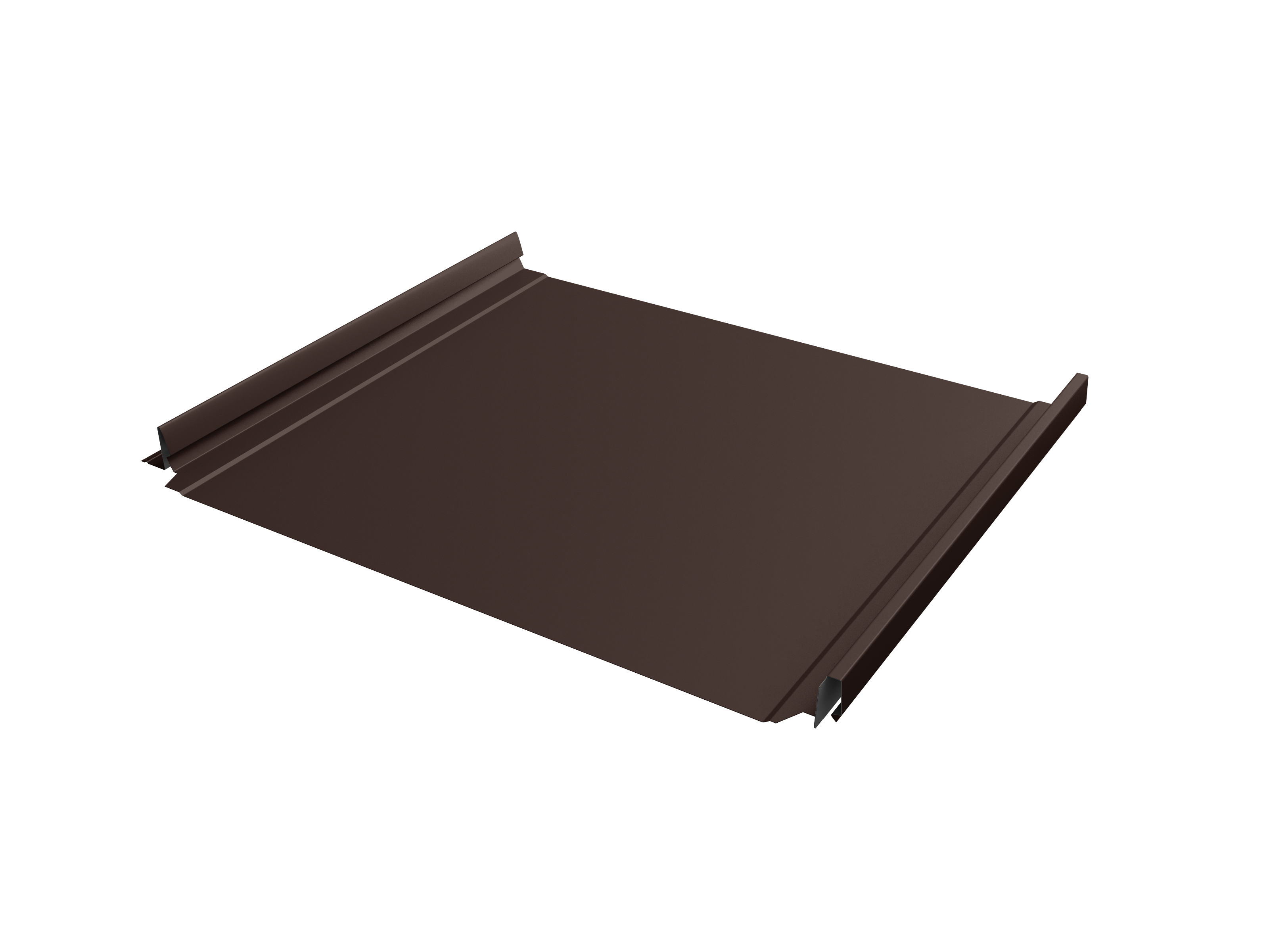 Кликфальц Pro Grand Line 0,5 Satin Matt с пленкой на замках RAL 8017 шоколад