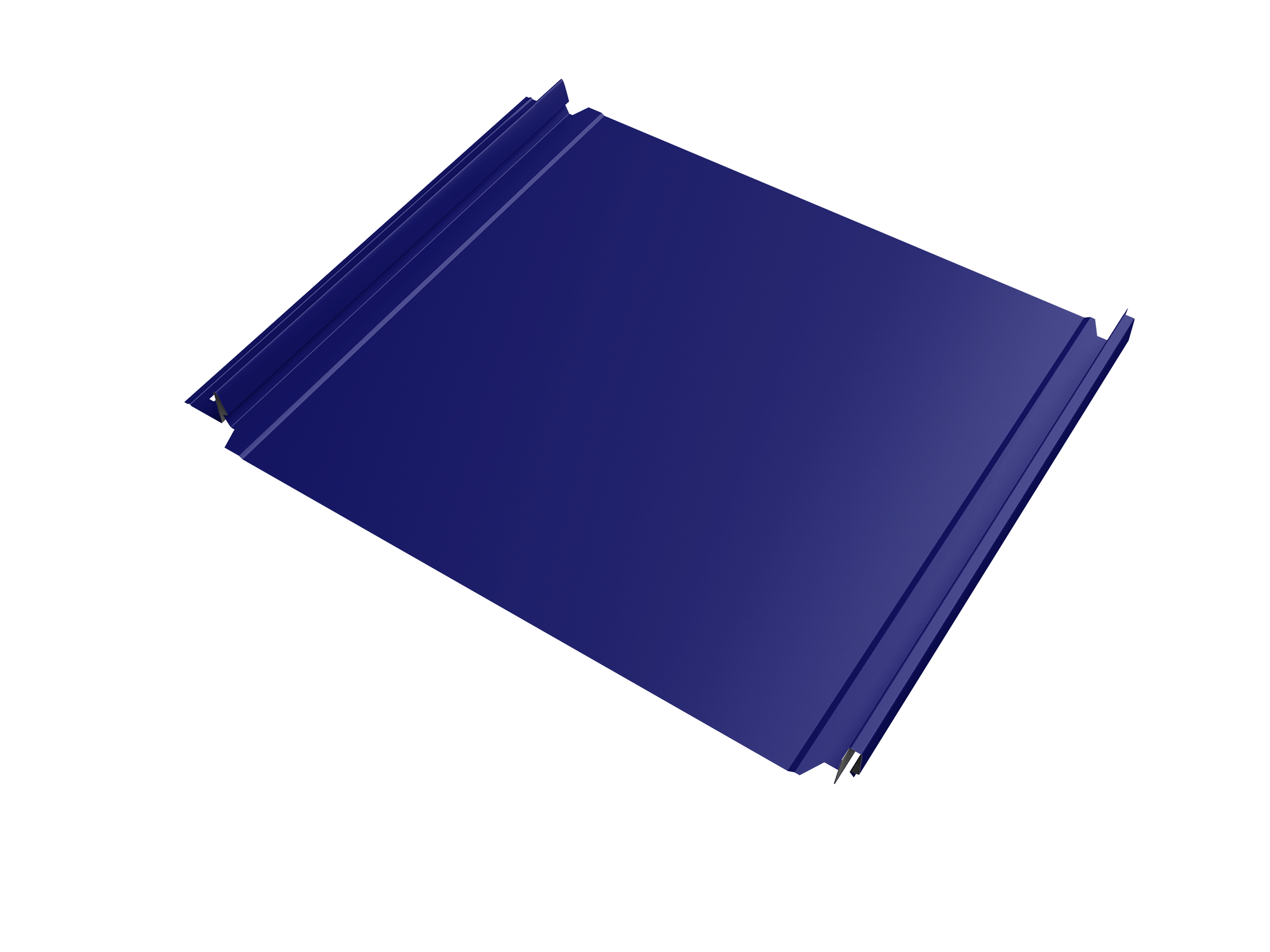 Кликфальц Double Pro Grand Line 0,45 PE с пленкой на замках RAL 5002 ультрамариново-синий