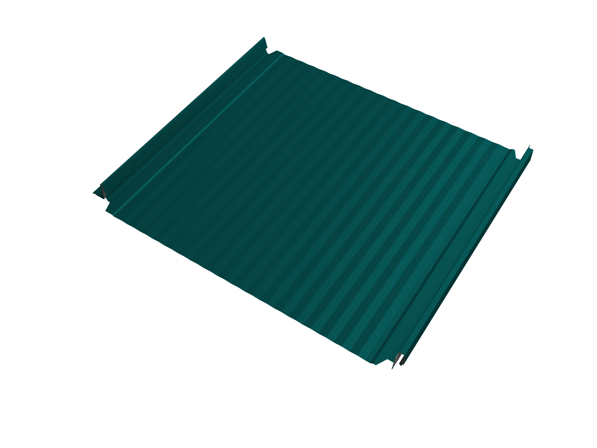 Кликфальц Double Pro Gofr Grand Line 0,45 PE с пленкой на замках RAL 5021 водная синь