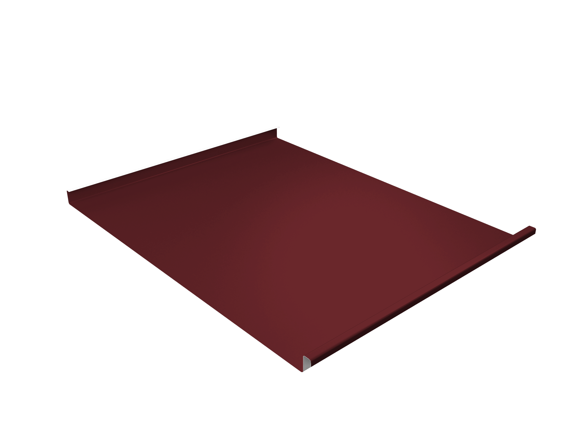 Фальц двойной стоячий Grand Line 0,5 Satin Matt TX с пленкой на замках RAL 3005 красное вино