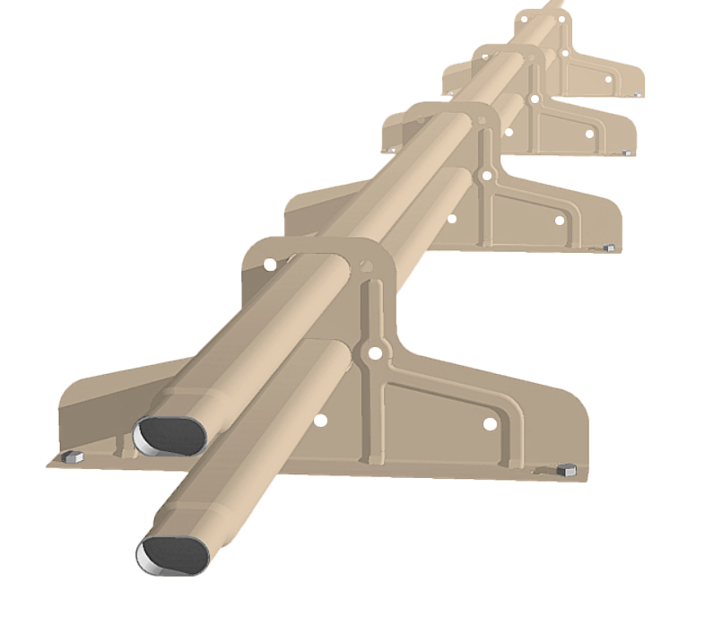Снегозадержатель Стандарт Т4 d 40х20 RAL 1015 (3м)