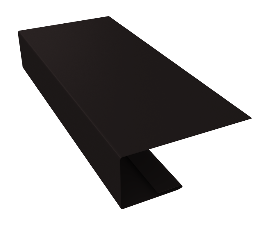 J-Профиль 18мм 0,45 Drap-double TX RAL 9005 черный (3м)