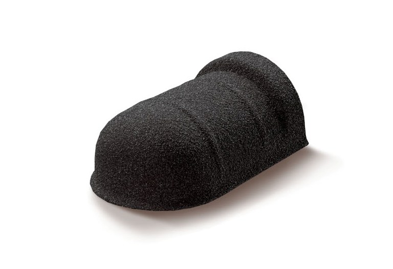 Конек торцевой полукруглый (пластиковый) для композитной черепицы Metrotile черный (0,3м)