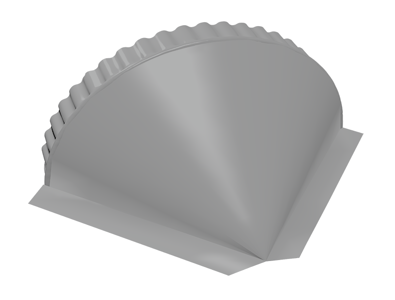 Заглушка конусная 0,45 PE RAL 9006 бело-алюминиевый