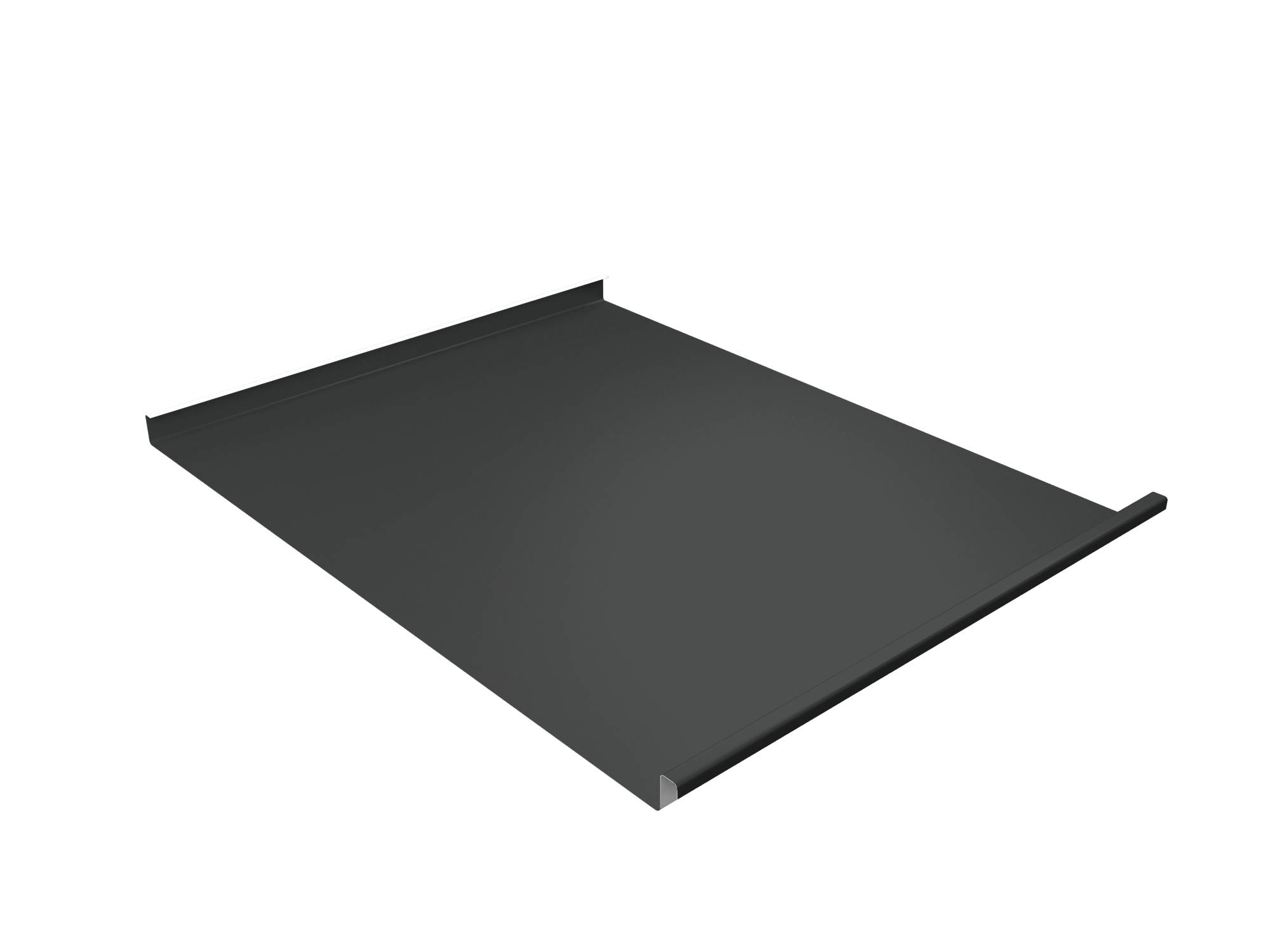 Фальц двойной стоячий Grand Line 0,5 Rooftop Бархат с пленкой на замках RAL 7016 антрацитово-серый