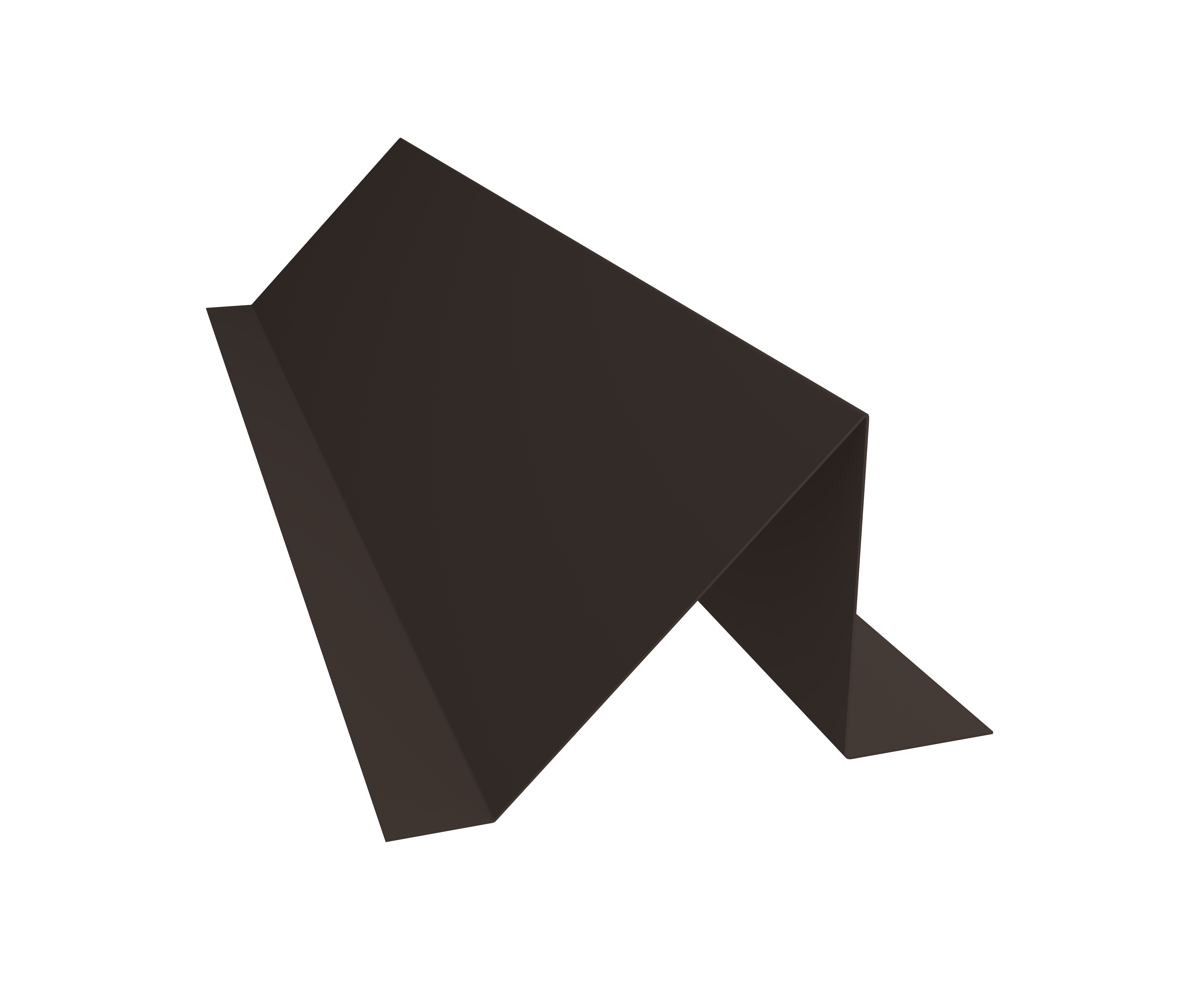 Планка снегозадержания малая 0,45 PE-Double с пленкой RR 32 темно-коричневый (2м)