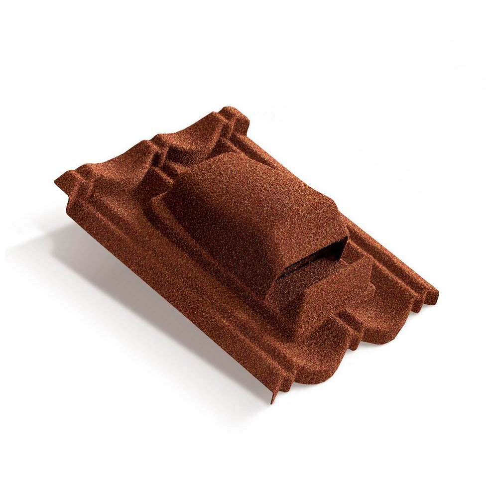 Вентилятор кровельный для композитной черепицы Metrotile RV75 MetroBond терракотовый