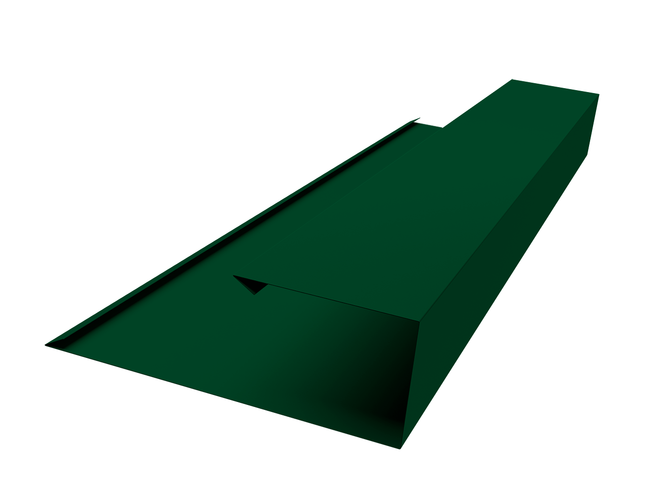 Планка торцевая страховочная 0,45 PE-Double с пленкой RAL 6005 зеленый мох (3м)