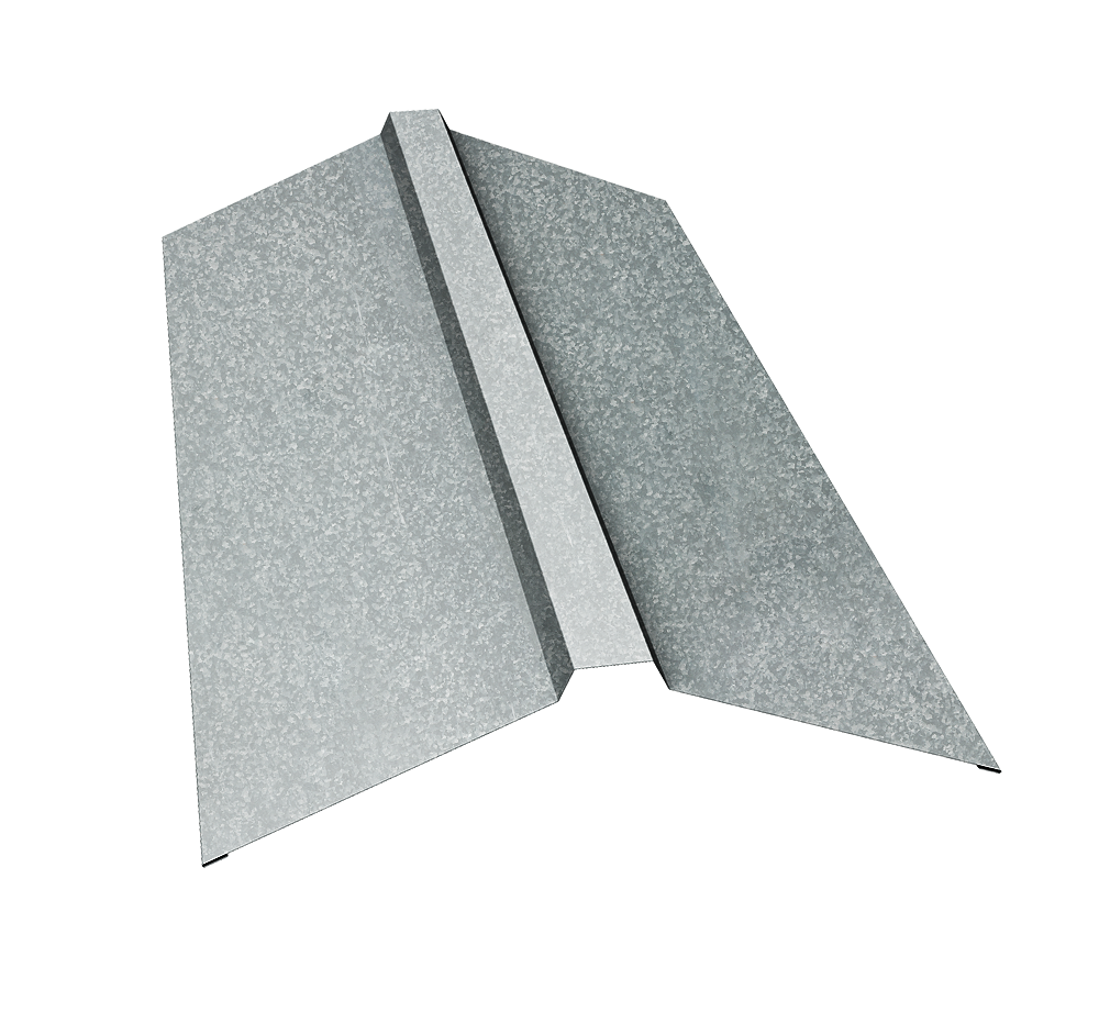 Планка конька прямоугольного 150х30х150 0,4 Zn (3м)