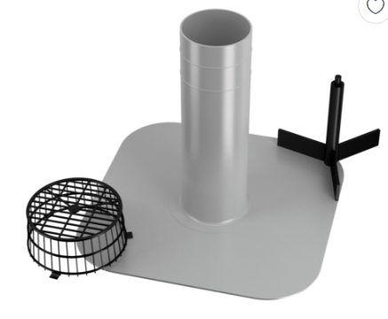 Воронка ПВХ Termoclip экструдированная ремонтная с листоуловителем 100х240мм