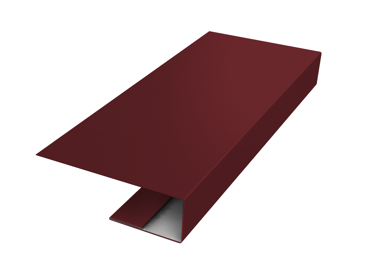 J-Профиль 12мм 0,45 Drap TX RAL 3005 красное вино (2м)