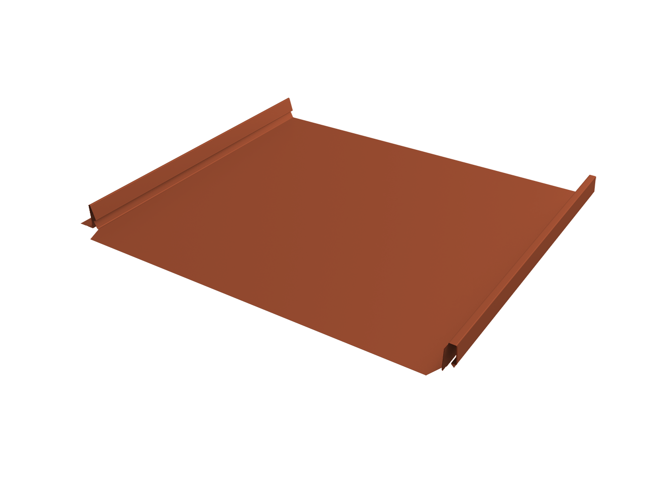 Кликфальц Pro v02 Grand Line 0,5 Velur X с пленкой на замках RAL 8004 терракота