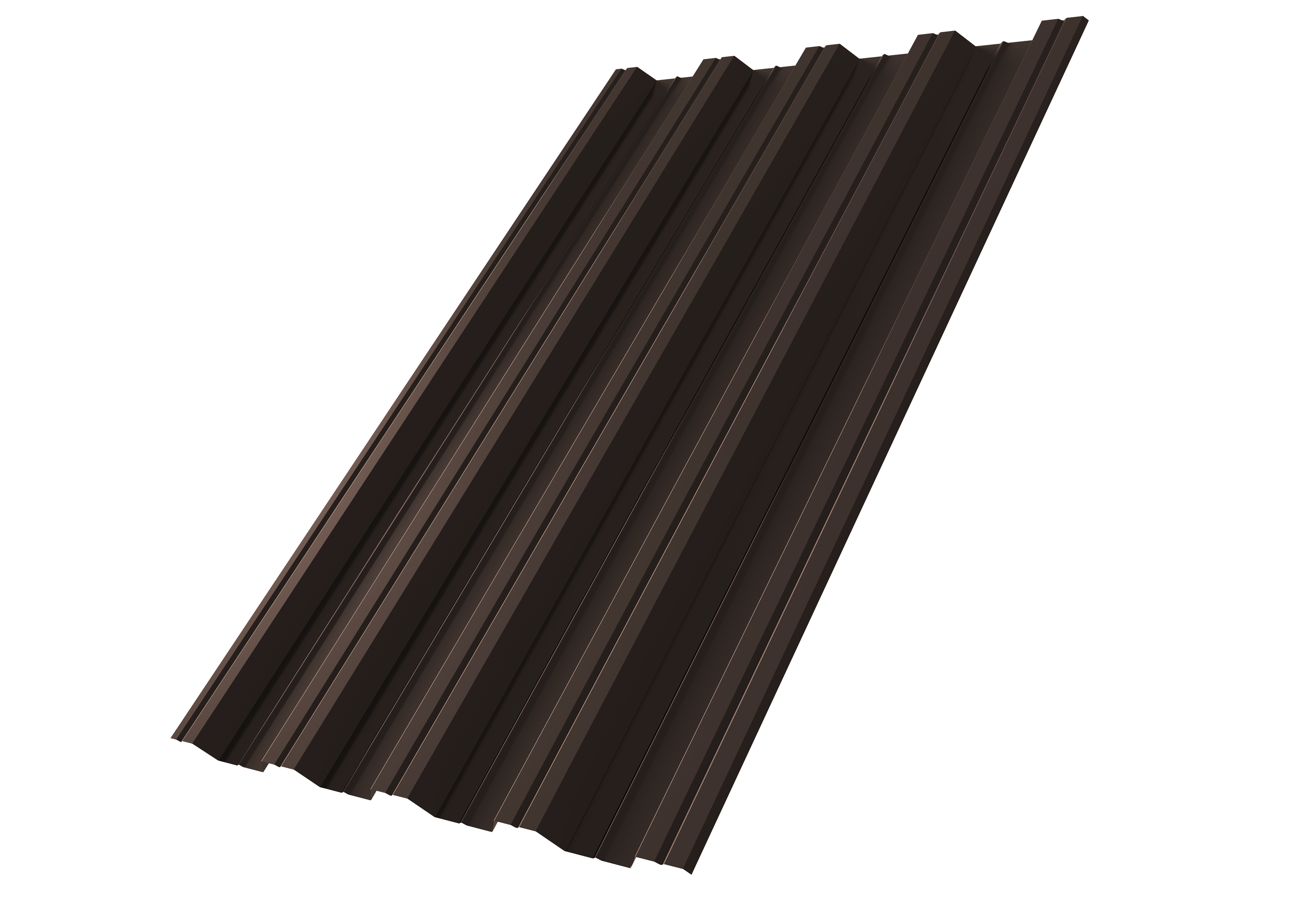 Профнастил НС44R Grand Line 0,5 Satin RR 32 темно-коричневый