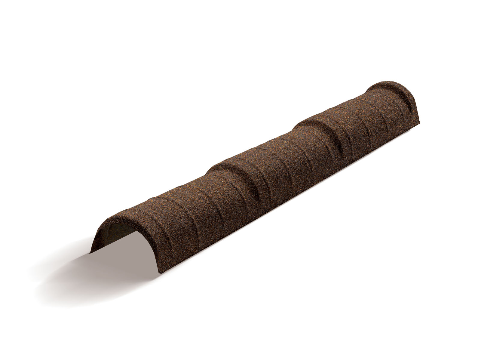 Конек полукруглый тройной для композитной черепицы Metrotile айрон-барк (1,14м)