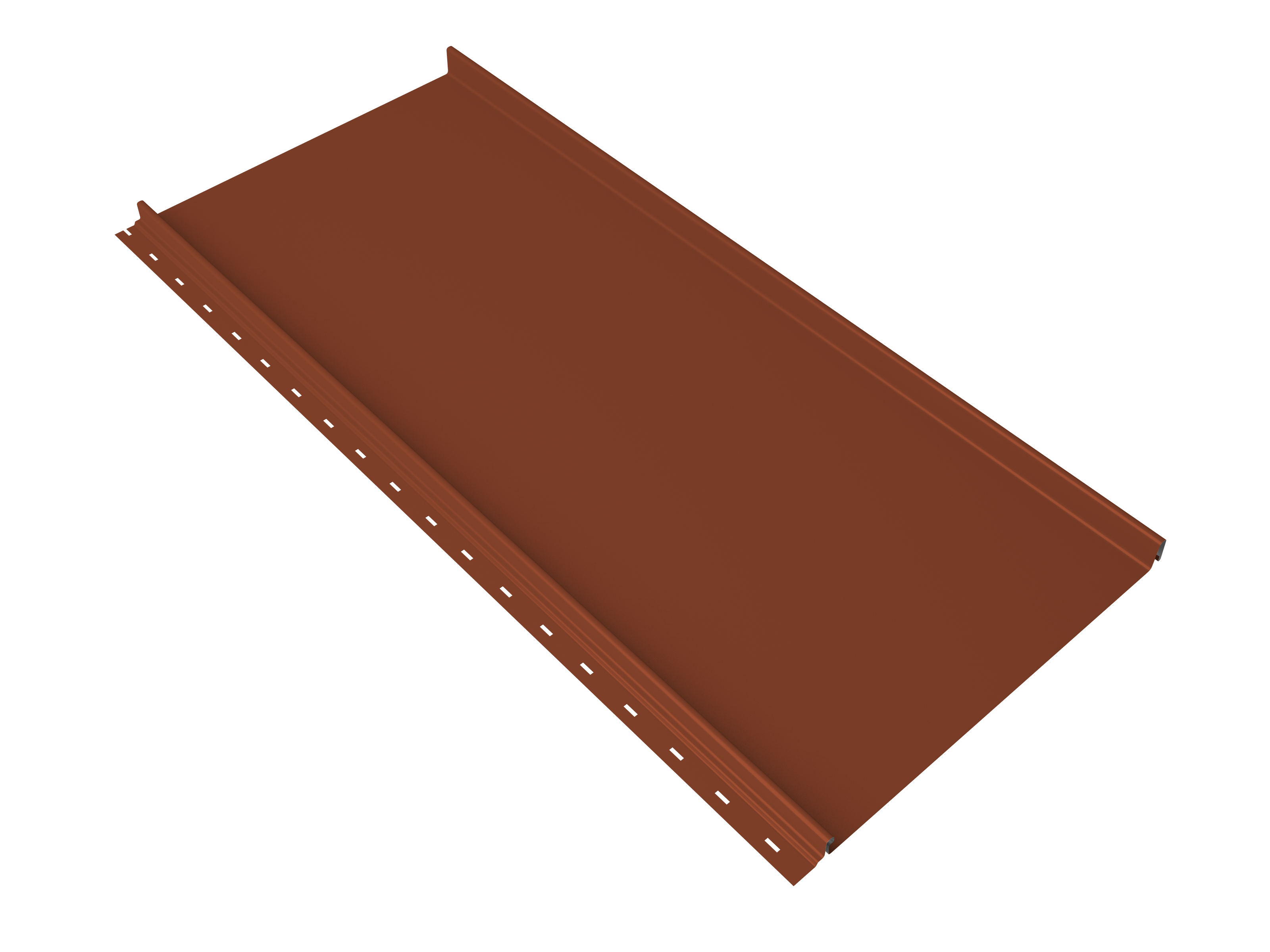 Кликфальц mini Grand Line 0,5 Satin Matt с пленкой на замках RAL 8004 терракота