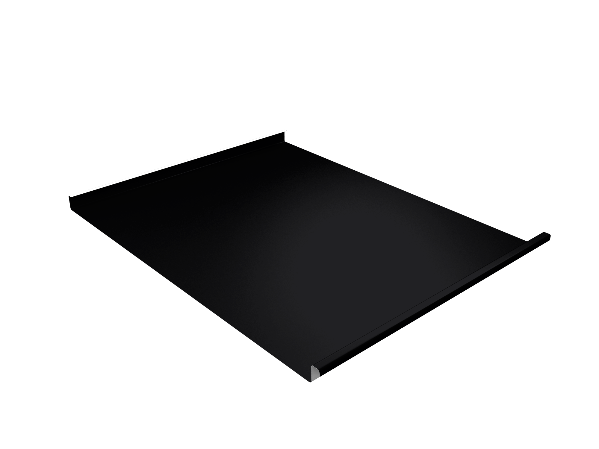 Фальц двойной стоячий Grand Line 0,5 Satin Matt TX с пленкой на замках RAL 9005 черный