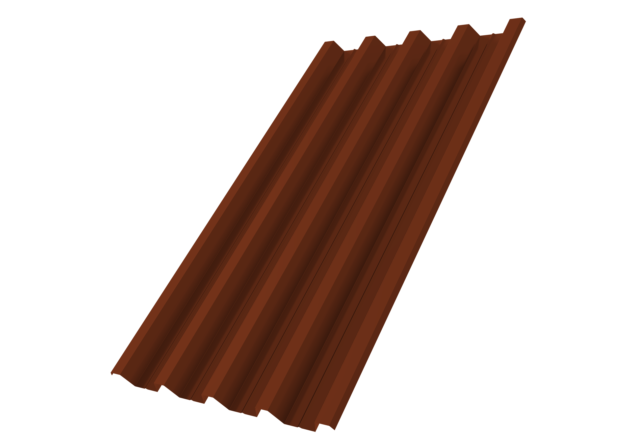 Профнастил Н60R v01 Grand Line 0,5 Satin RAL 3009 оксидно-красный